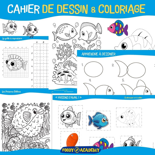 CAHIER D'ACTIVITÉS ET DE COLORIAGE SPÉCIAL "POISSON D'AVRIL" POUR LES ENFANTS À TÉLÉCHARGER GRATUITEMENT