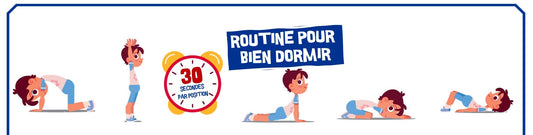 Fiche etirements pour aider l'enfant à mieux dormir à imprimer