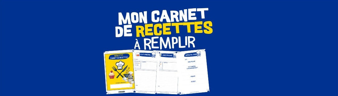 Carnet de recettes a remplir pour les enfants gratuit à imprimer